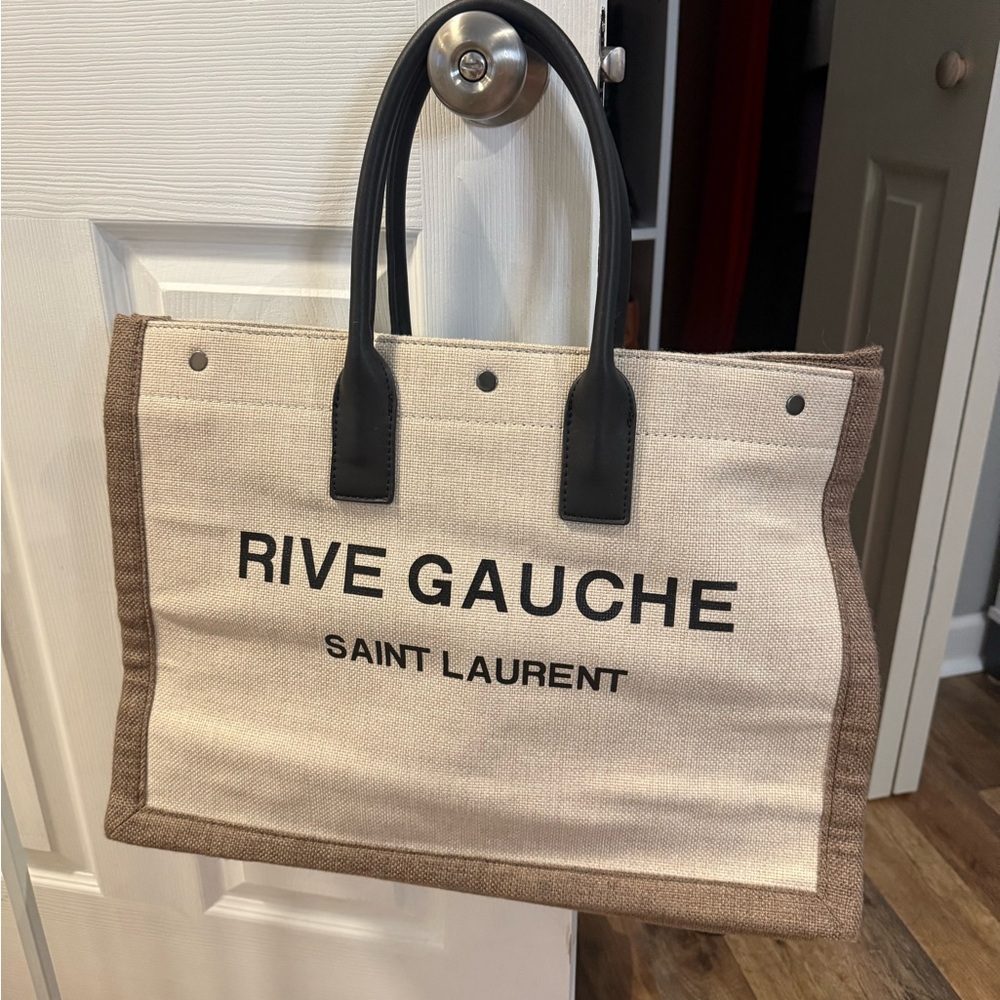 Faux YSL Rive Gauche Canvas Tote
